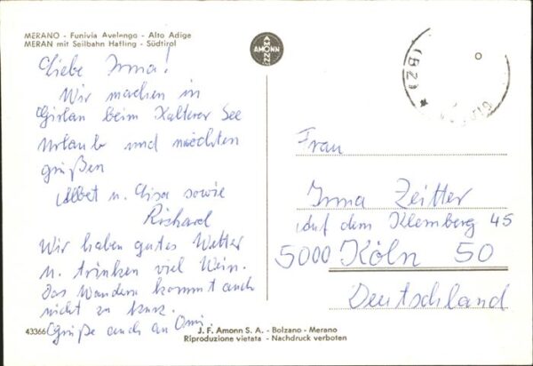 Seilbahn Merano Meran Südtirol Alto Adige – Bild 2