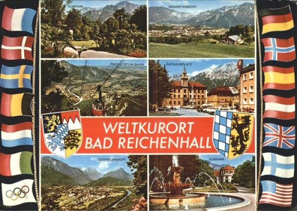 Seilbahn Bad Reichenhall Rathausplatz Fahnen