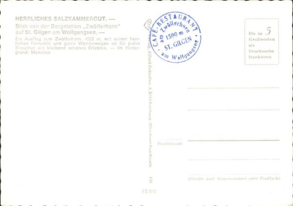 Seilbahn Zwölferhorn Salzkammergut St. Gilgen Wo – Bild 2