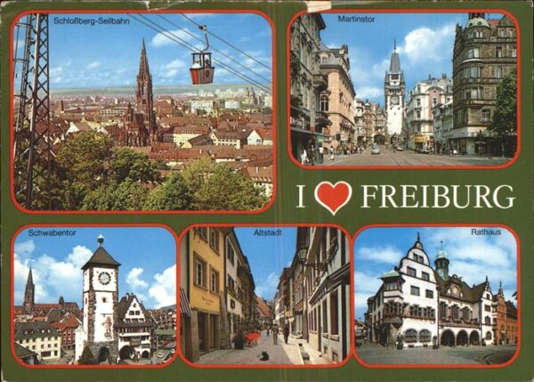 Seilbahn Schloßberg Freiburg Rathaus Martinstor
