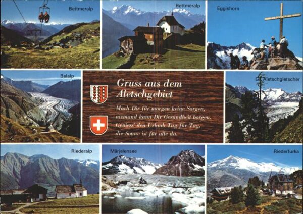 Sessellift Aletschgebiet Wallis Eggishorn Riederfu