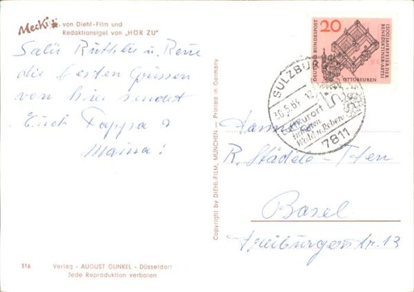 Mecki Nr. 316 Füller Tinte Brief – Bild 2