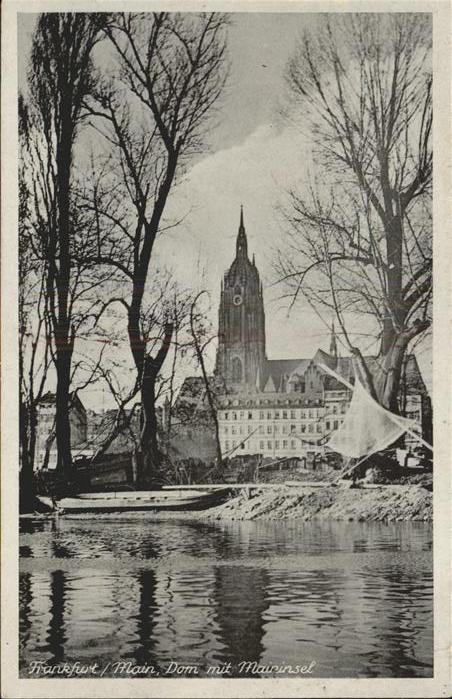 Frankfurt Main Dom mit Maininsel