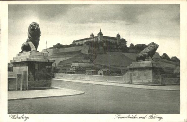 Wuerzburg Löwenbrücke u.Festung