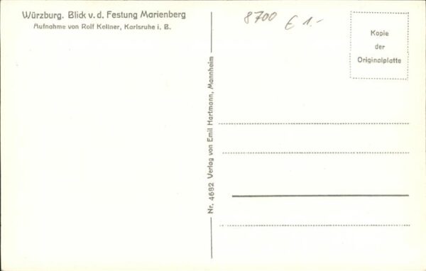 Wuerzburg Blick v.d.Festung Marienberg – Bild 2