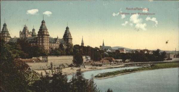 Aschaffenburg Main Schloss vom Pompejanum