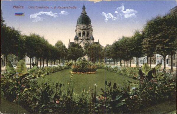 Mainz Rhein Christuskirche v.d.Kaiserstrasse