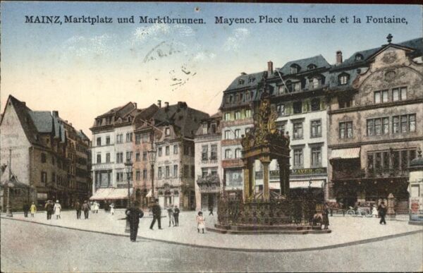 Mainz Rhein Marktplatz u.Marktbrunnen