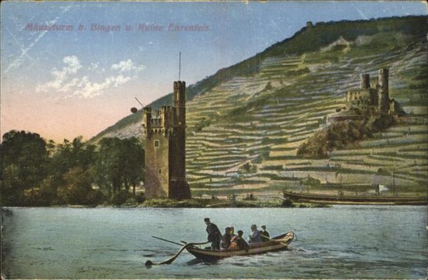 Bingen Rhein Mäuseturm u.Ruine Ehrenfels