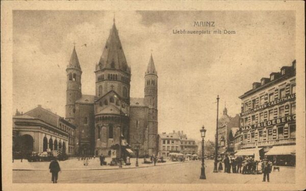Mainz Rhein Liebfrauenplatz mit Dom