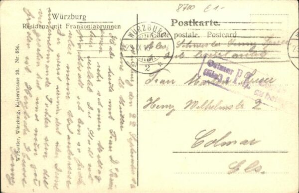 Wuerzburg Residenz mit Frankoniabrunnen – Bild 2