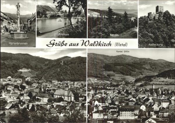 Waldkirch Breisgau Marienbrunnen u.Kastelburg
