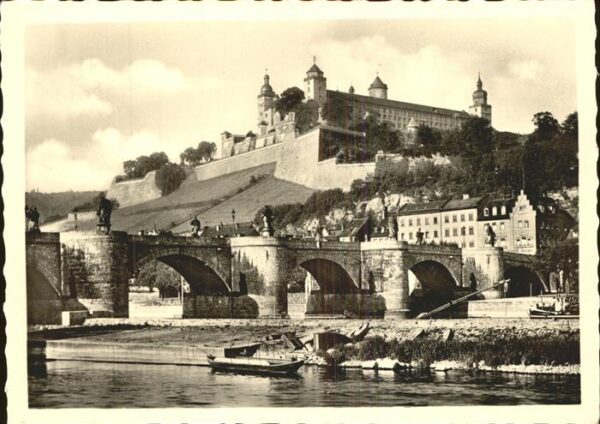 Wuerzburg Alte Mainbrücke u.Festung Marienberg