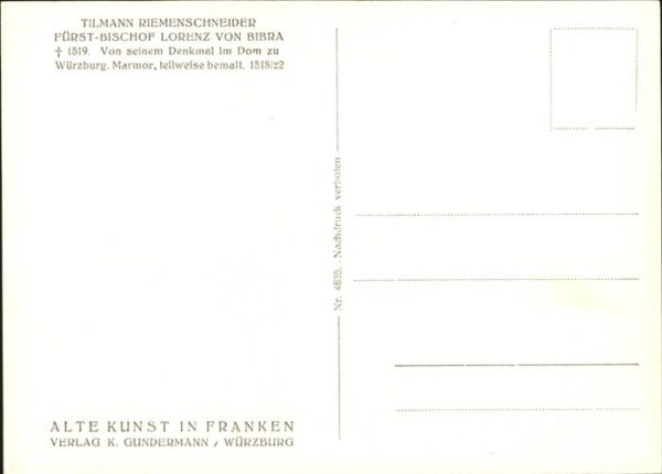 Wuerzburg Dom (Fürst-Bischof Lorernz v.Bibra) – Bild 2