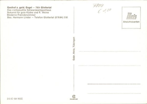 Glottertal Gasthof zum goldenen Engel (Innenansich – Bild 2