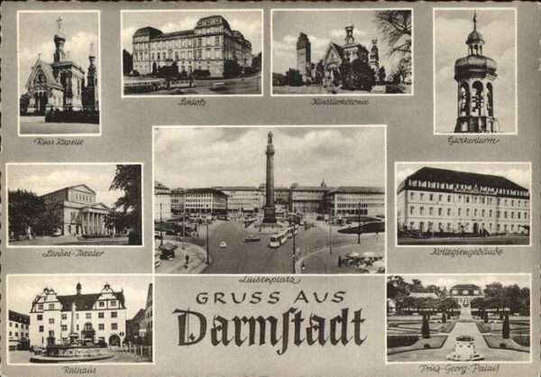 Darmstadt Rathaus u.Prinz-Georg-Palais