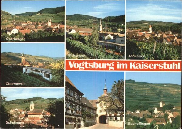Vogtsburg Kaiserstuhl mit den Ortsteilen