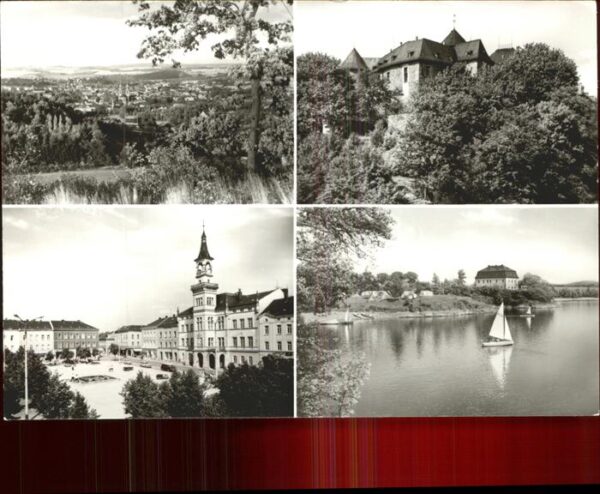 Oelsnitz Vogtland Markt mit Rathaus