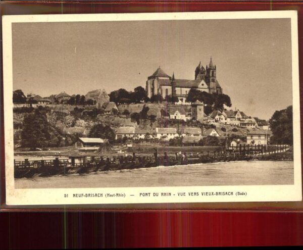 Breisach Rhein Blick von Frankreich aus