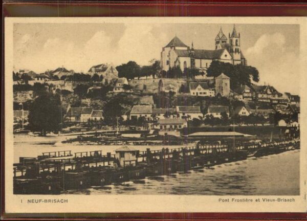 Breisach Rhein Blick von Frankreich aus