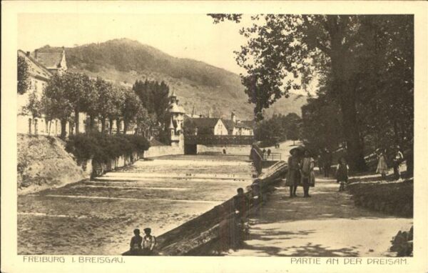 Freiburg Breisgau Partie an der Dreisam