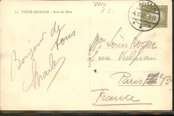 Breisach Rhein Blick von Frankreich aus – Bild 2