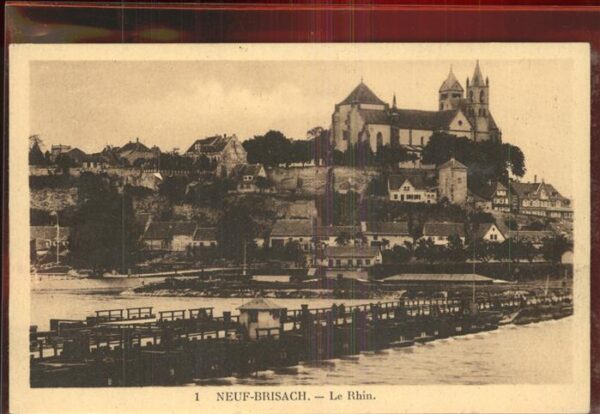 Breisach Rhein Blick von Frankreich aus