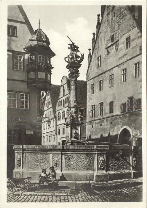 Rothenburg Tauber St. Georgsbrunnen Erker