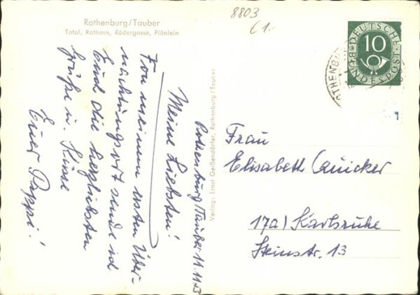 Rothenburg Tauber Rathaus Röderboden Markusturm Plönlein – Bild 2