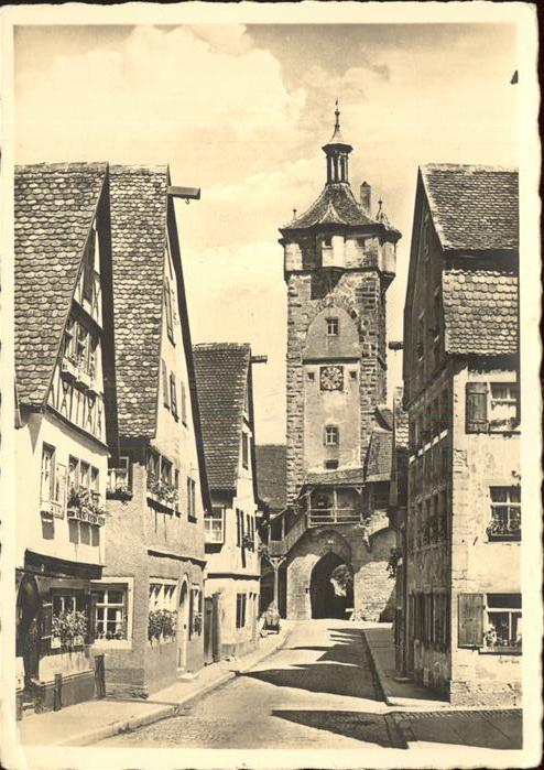 Rothenburg Tauber Klingengasse Turm Torbogen