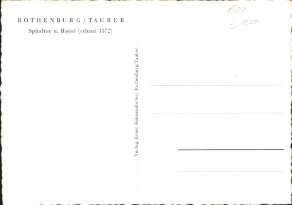 Rothenburg Tauber Spitaltor und Bastei erbaut 1572 – Bild 2
