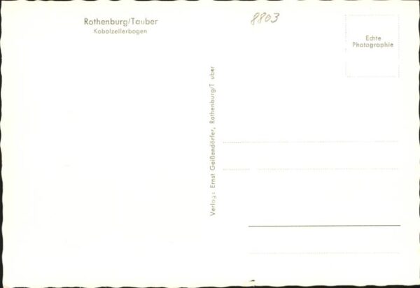 Rothenburg Tauber Kobolzellerbogen Tor – Bild 2