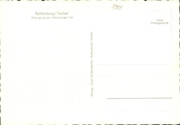 Rothenburg Tauber Wehrgang am Würzburger Tor Turm – Bild 2