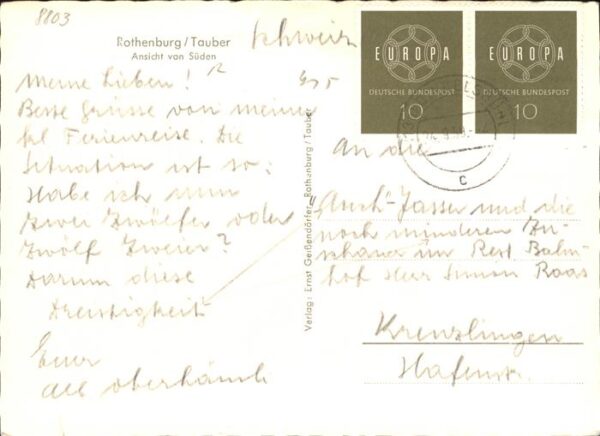 Rothenburg Tauber Ansicht von Süden – Bild 2