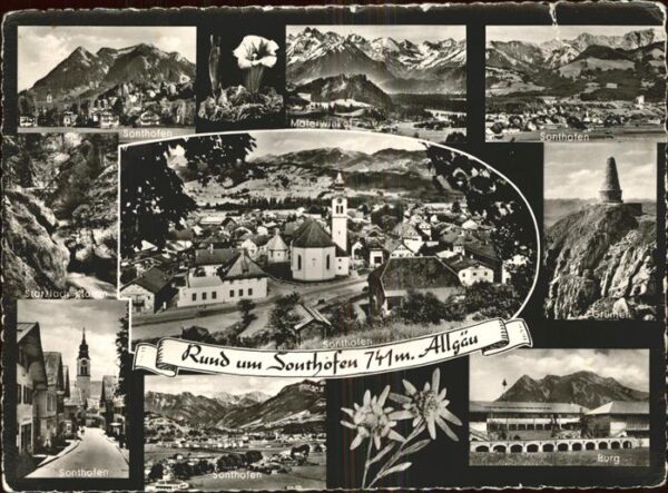 Sonthofen Oberallgaeu und Umgebung Grünten Burg Starzlachklam