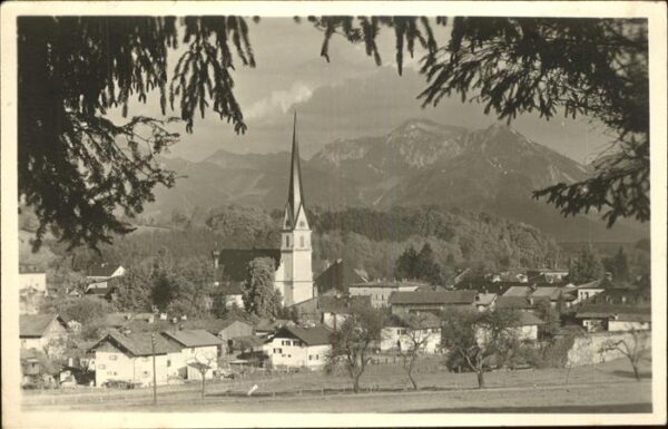 Oberstdorf Ortsansicht mit Kirche Alpenblick