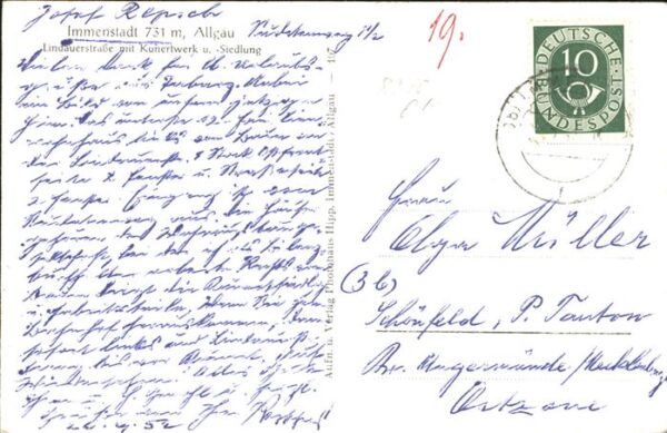 Immenstadt Allgaeu Lindauerstrasse mit Kunertwerk und Sied – Bild 2