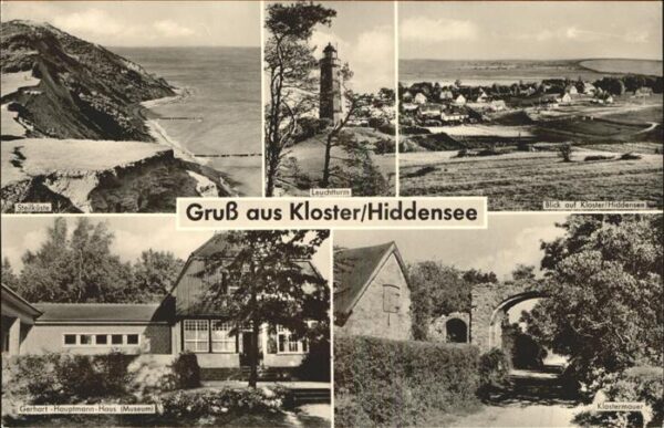 Kloster Hiddensee Steilküste Klostermauer Gerhard-Hauptma