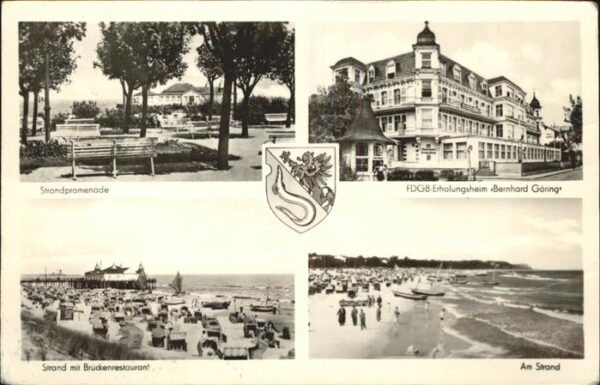 Ahlbeck Ostseebad Insel Usedom Strandpromenade Erholungsheim Strand