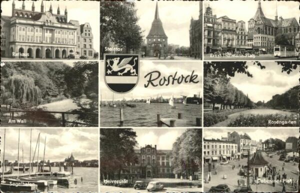 Rostock Rosengarten Rathaus Segelhafen Am Wall