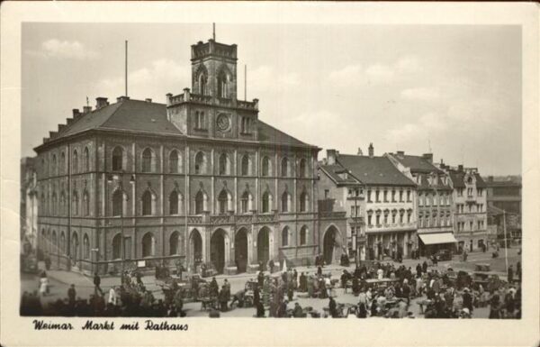 Weimar Thueringen Markt Rathaus