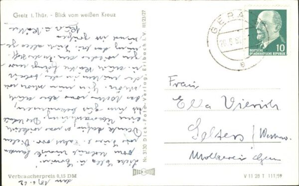 Greiz Thueringen vom weißen Kreuz – Bild 2