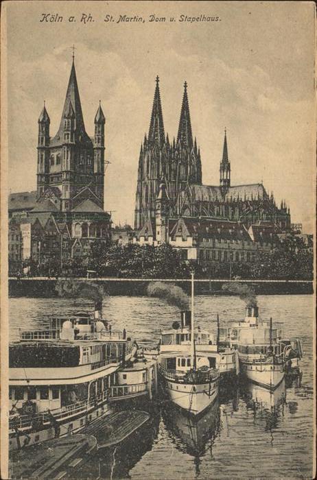 Koeln Rhein St. Martin Dom Stapelhaus