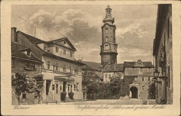 Weimar Thueringen Schloss grüner Markt