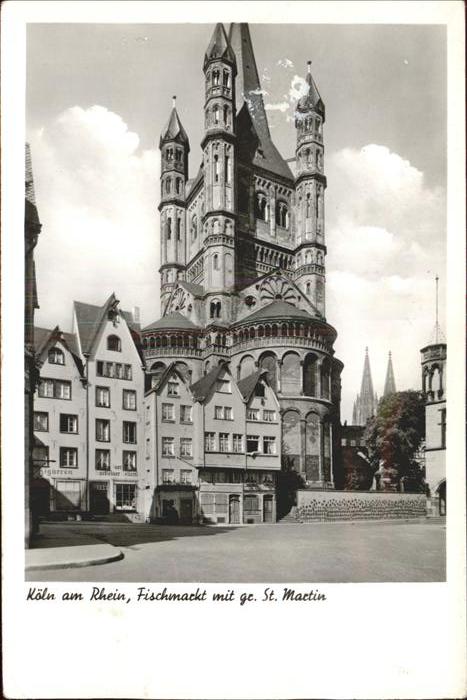 Koeln Rhein Fischmarkt St. Martin