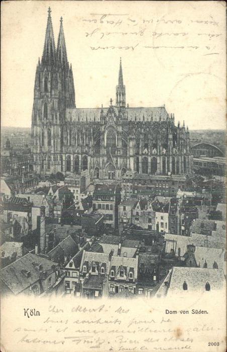 Koeln Rhein Dom von Süden