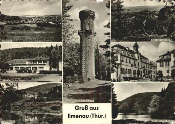 Ilmenau Thueringen Gabelbach Rathaus Festhalle Kickelhahnt