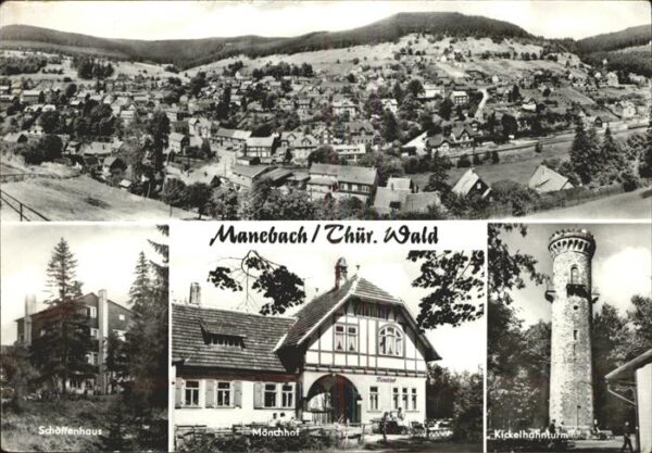 Manebach Schöffenhaus Mönchhof Kickelhahnturm