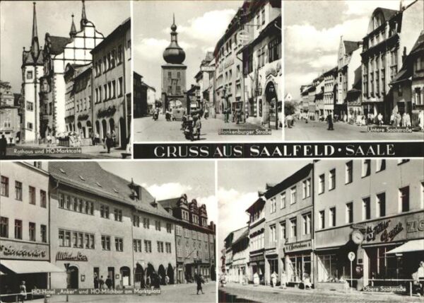 Saalfeld Saale Rathaus Untere Saalstraße HO Hotel Anke