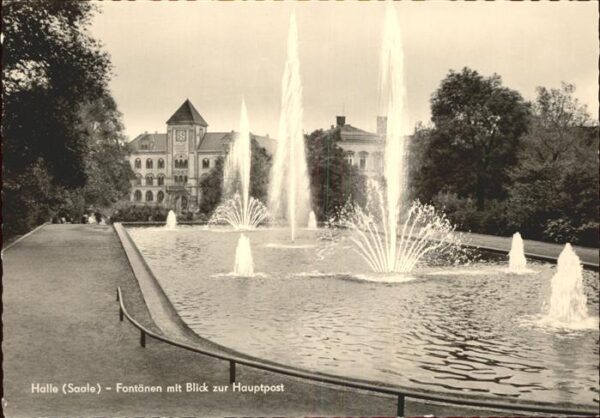 Halle Saale Fontänen Hauptpost